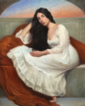 Graduate in Residence 2023-24<br>"Giulia", Oil on canvas, 100 x 110 cm