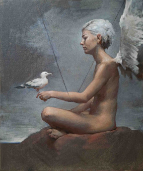 Graduate in Residence 2018-19<br>“Seagulls”, Oil on canvas, 55 x 65 cm