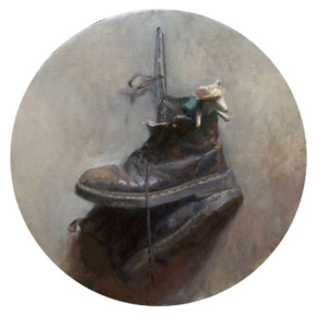 Graduate in Residence 2024-25<br>"Adventure Mouse", Oil on canvas, ⌀ 47 cm