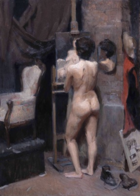 Graduate in Residence 2024-25<br>"In the Studio", Oil on canvas