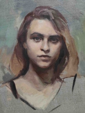 Graduate in Residence 2018-19<br>"Dasha", Oil on canvas, 60 x 40 cm