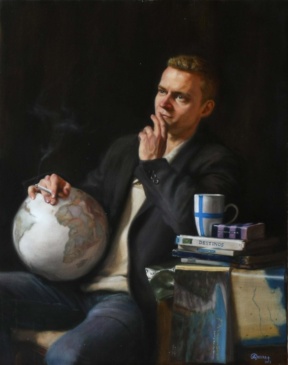Graduate in Residence 2012-13<br>"The Traveler", Oil on linen, 70 x 55 cm
