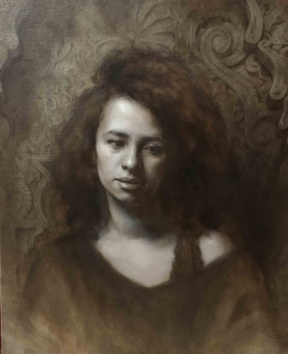Graduate in Residence 2018-19<br>"Portrait of Ola", Oil on canvas, 60 x 50 cm