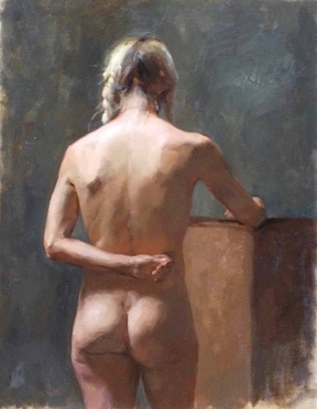 Graduate in Residence 2012-13<br>"Figure study", Oil on linen, 70 x 50 cm
