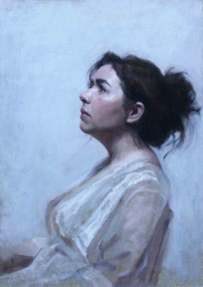 Graduate in Residence 2012-13<br>"Stephanie", Oil on linen, 60 x 50 cm